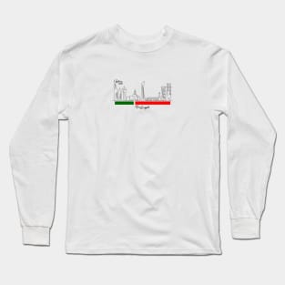 Doha Skyline - Qatar 2022 - Portugal Long Sleeve T-Shirt